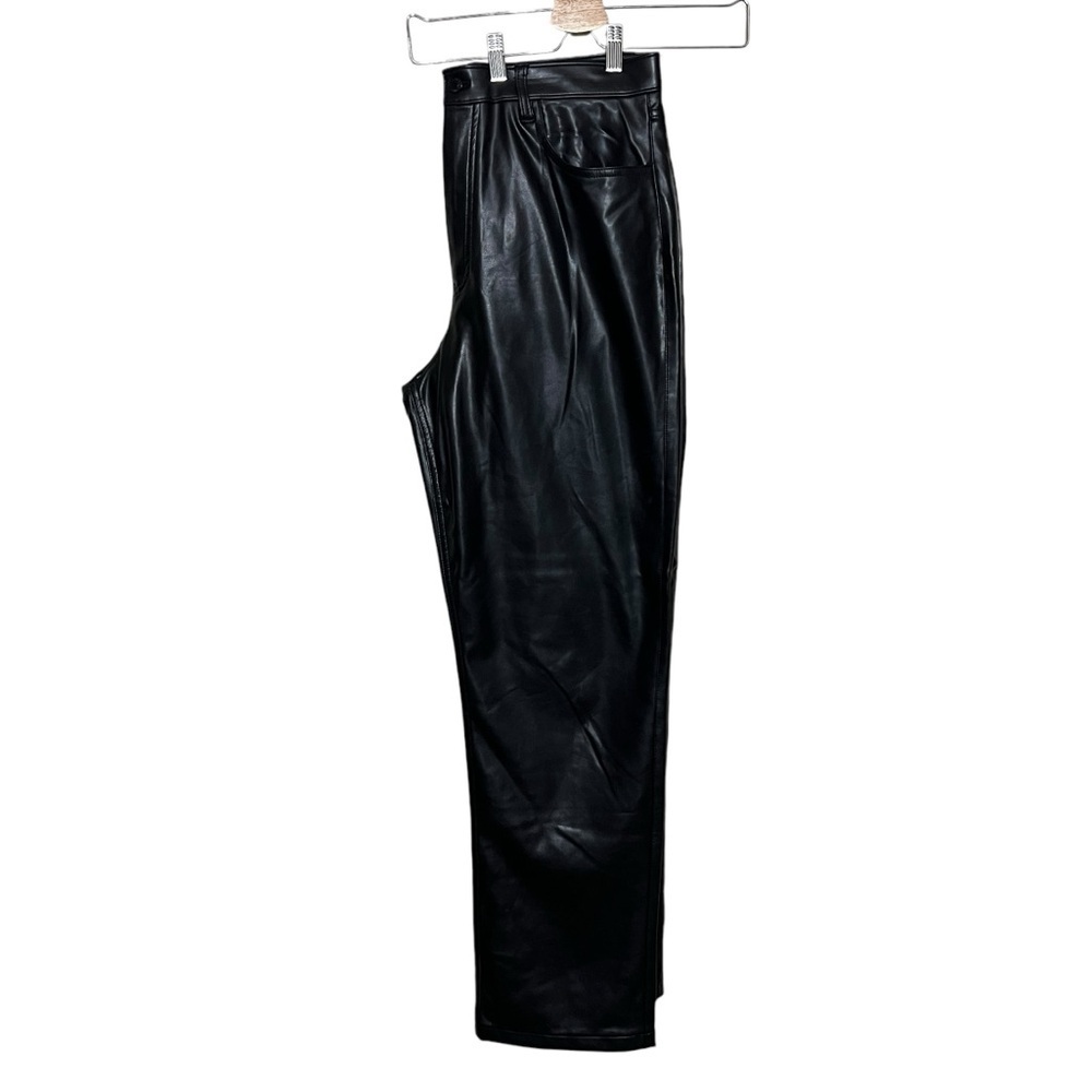 Abercrombie and Fitch Women's Faux Leather Leggings Black Size 14 - Picture 6 of 8